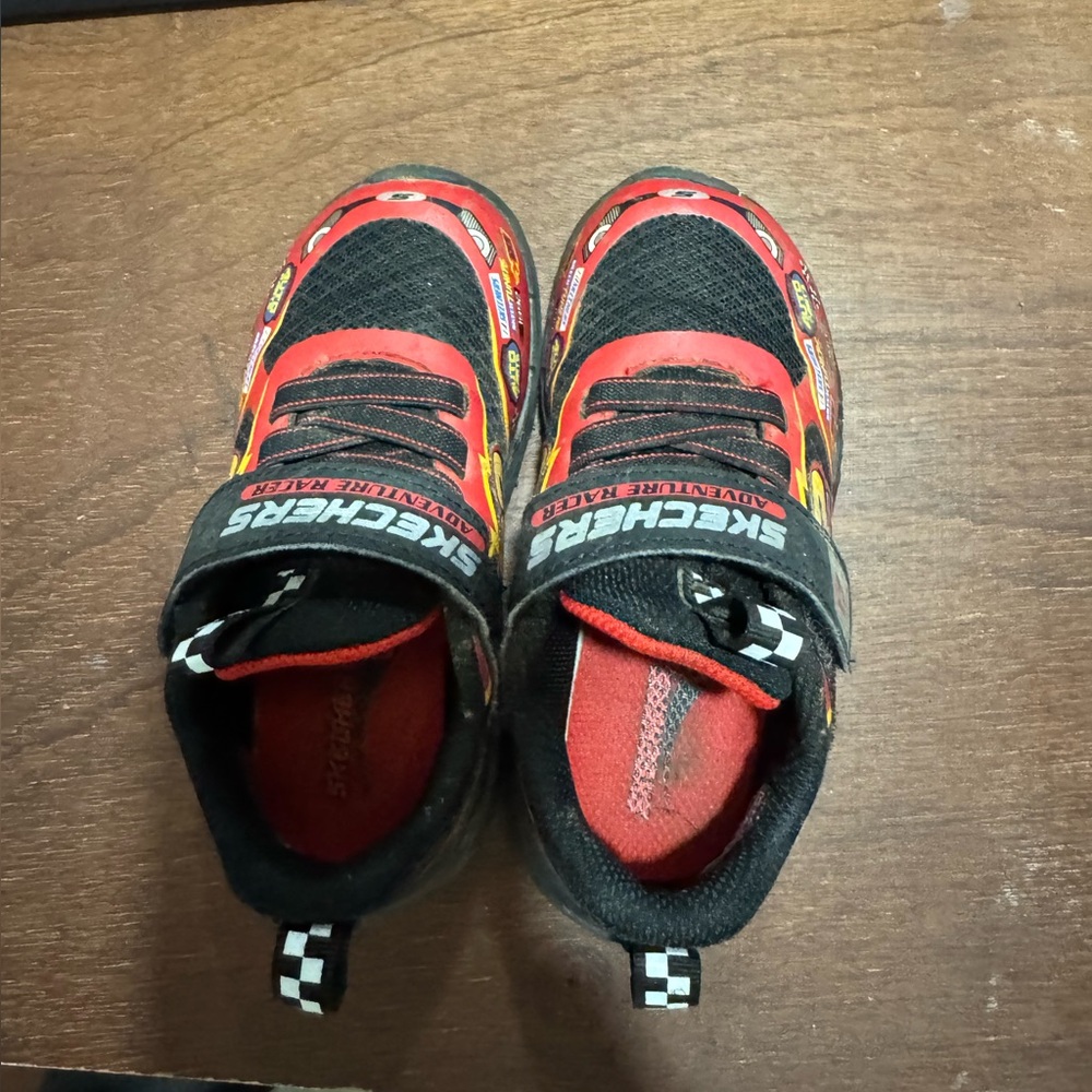 Skechers, Lightening McQueen Toddler Red and Black Sneakers
